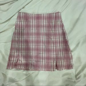Brandy melville plaid pink skirt